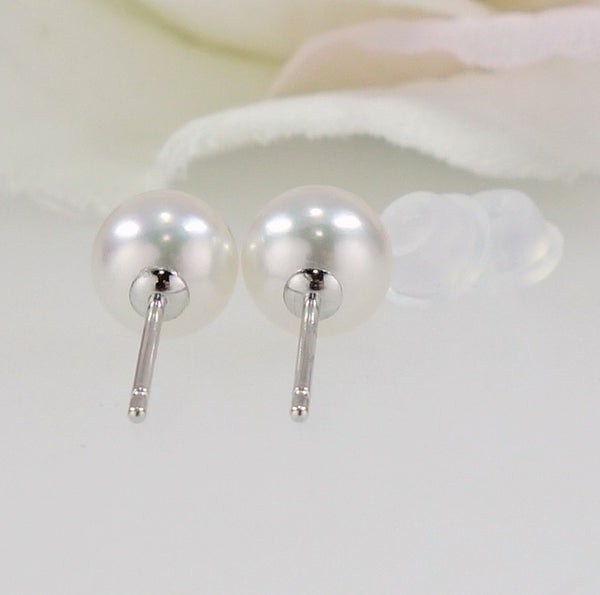 Ｋ14WG　アコヤ真珠　ピアス　5.5ｍｍ