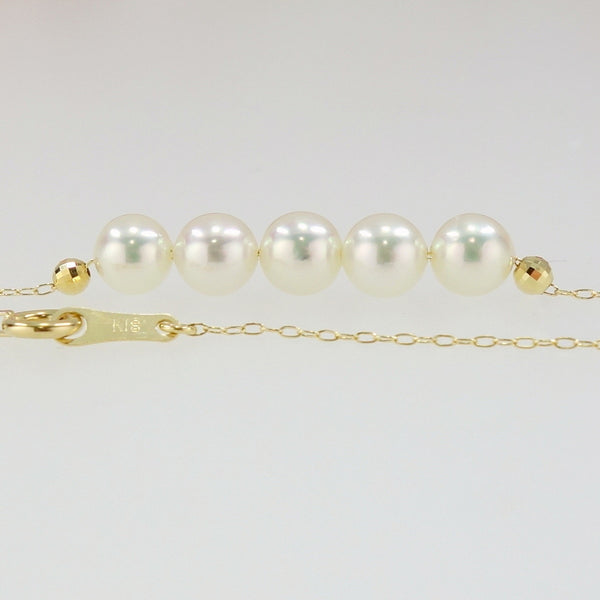 K18 アコヤ真珠 ネックレス 5.0～5.5mm　