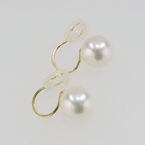 K18アコヤ真珠　イヤリング　7.0～7.5ｍｍ